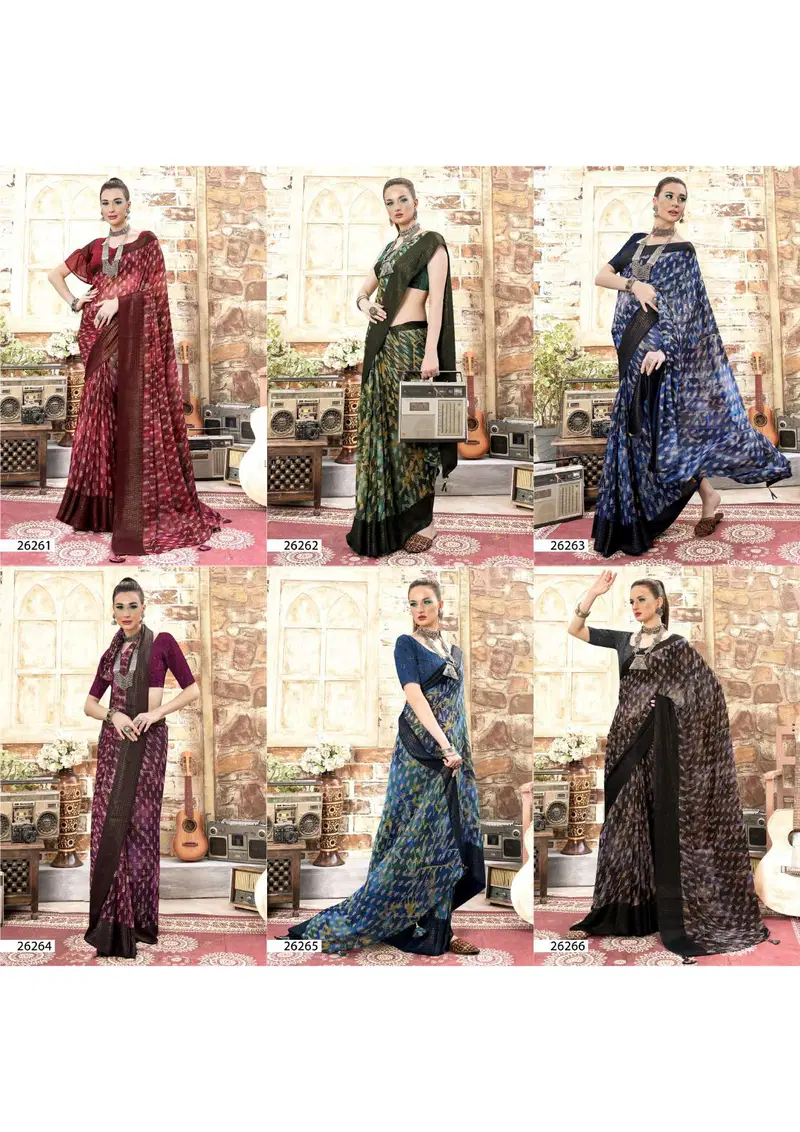 Vyanjana Vol 05 By Vallabhi Designer Georgette Sarees Wholesale Shop In Surat